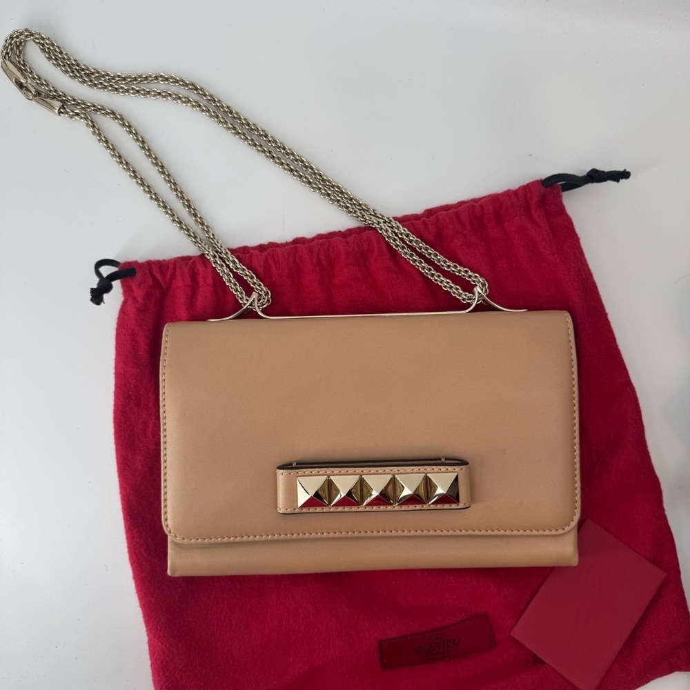 Authentic Valentino Va Va Voom Nude Leather Shoulder Bag Crossbody